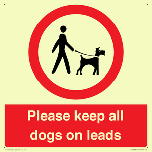 Please keep all dogs on leads